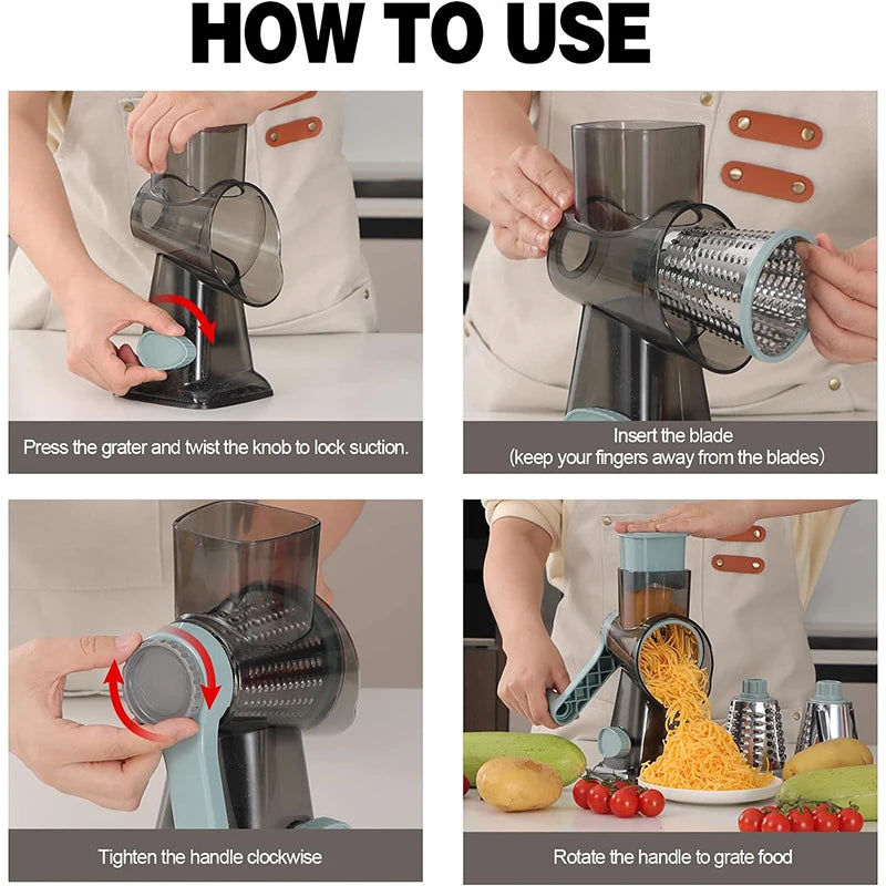 Easy Spin Cheese Grater